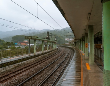 empty train station