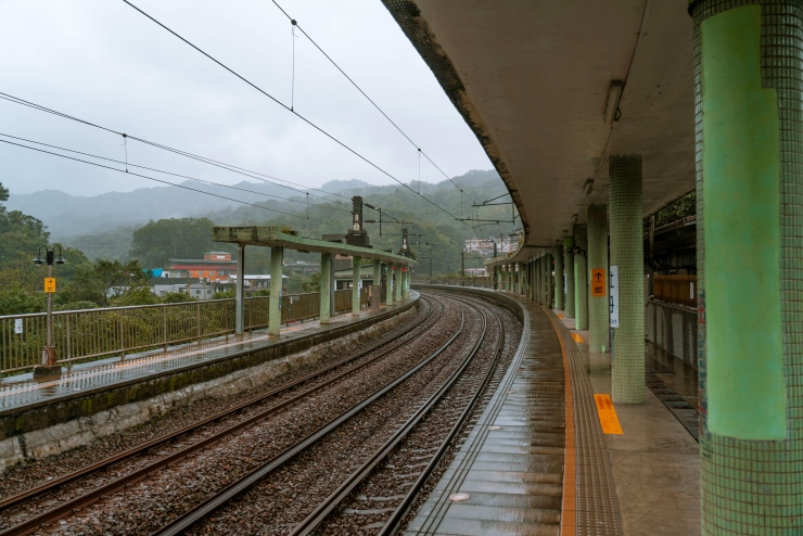 empty train station